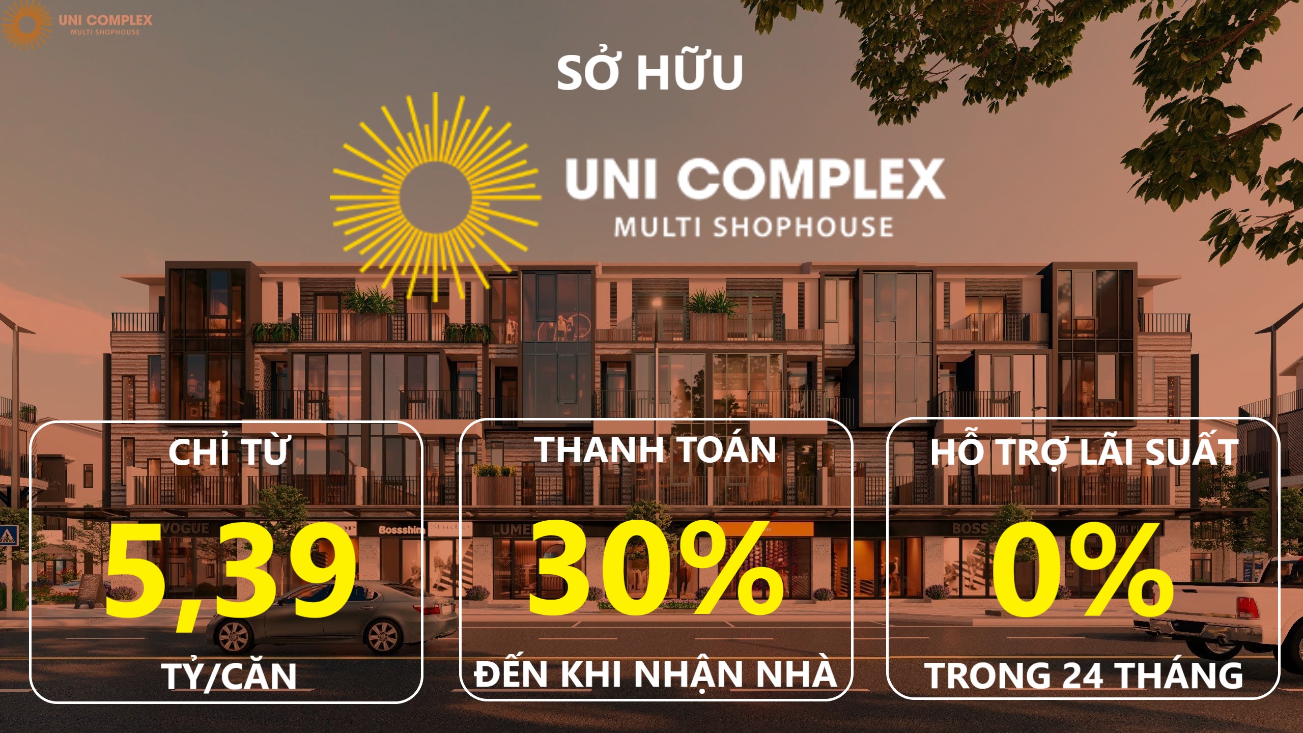 Giá Bán Nhà Phố Uni Complex Bình Dương