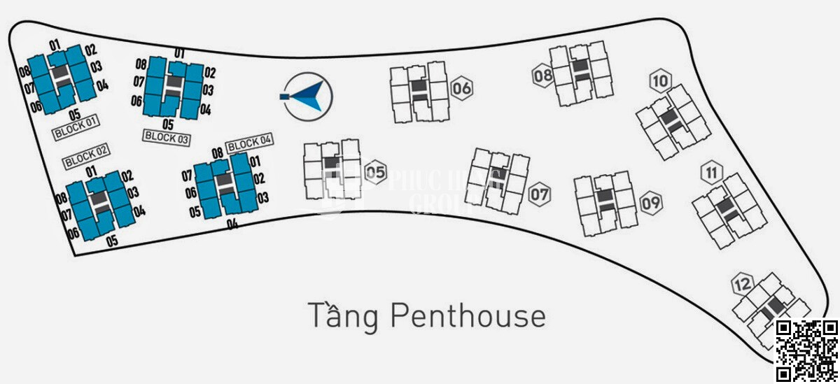Mặt Bằng The Prive Tầng Penthouse