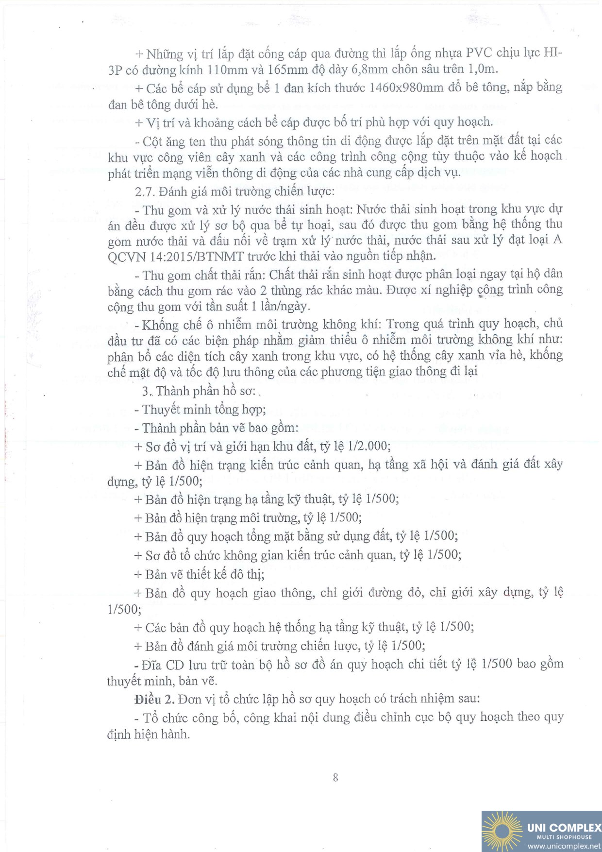 Quyết định Phê Duyệt 1 Phần 500 Dự án Nhà Phố Uni Complex Trang 8