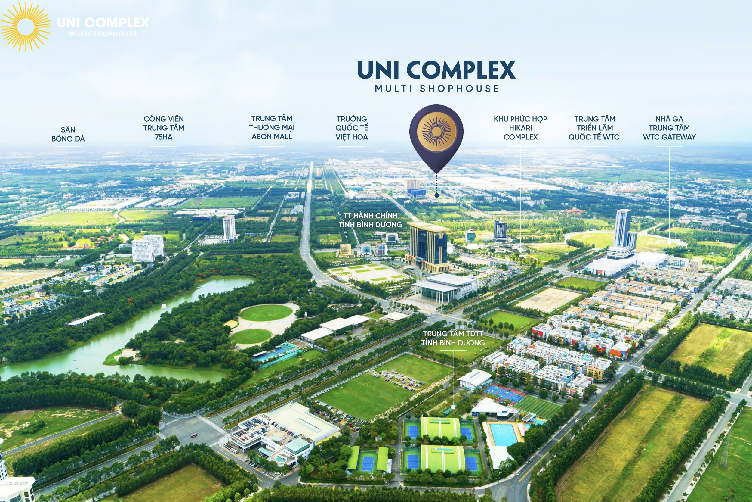 VỊ TrÍ TiỆn Ích Xung Quanh Khu NhÀ PhỐ ThƯƠng MẠi Uni Complex