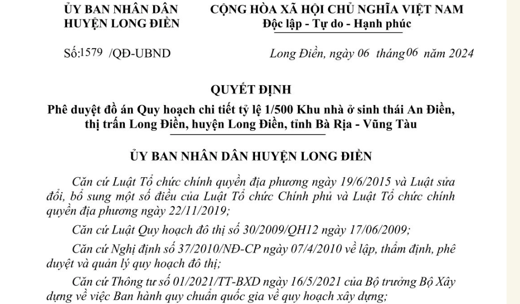 Pháp lý dự án Gold Coát Vũng TÀu