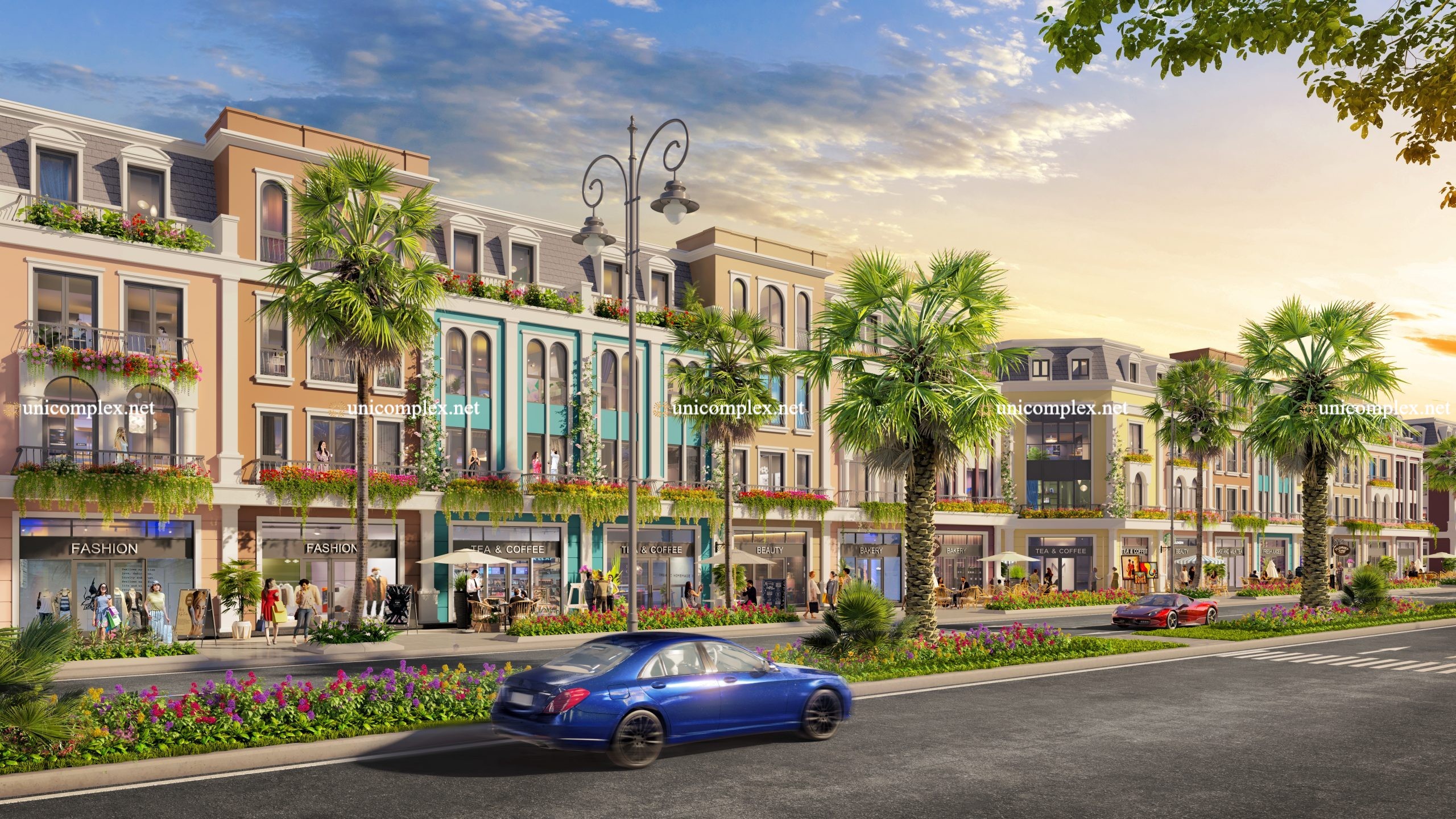Phối cảnh shophouse dự án Goald Coast VŨng Tàu