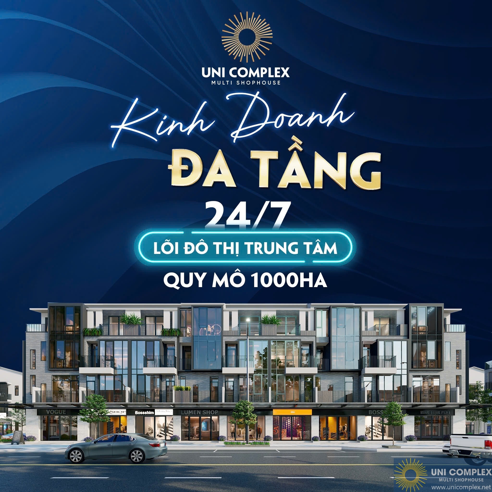 Uni Complex Bình Dương kinh doanh sầm uất